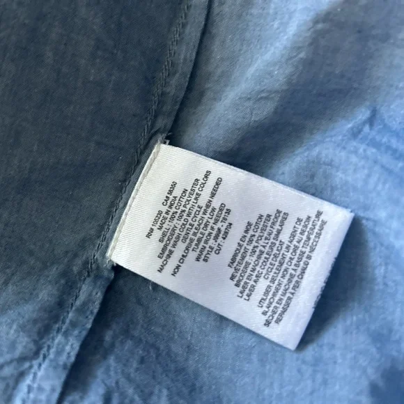 Joie “Marlen” Chambray Blouse w/ Embroidery. - Picture 13 of 13